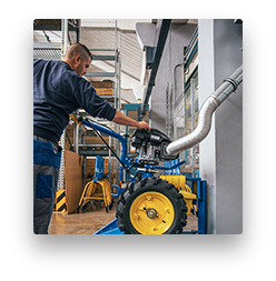 Skúška malotraktora AGZAT pred uvoľnením z výroby