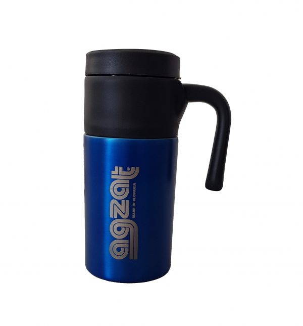 Stainless steel blue mug 340 ml